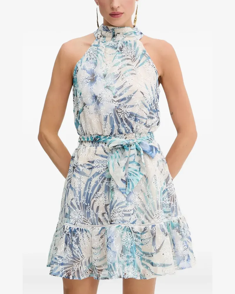 Guess Minikleid mit Blumen-Print - Blau Blau