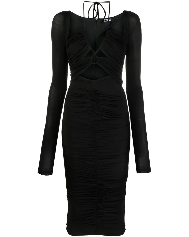 Versace Jeans Minikleid mit Cut-Outs - Schwarz Schwarz
