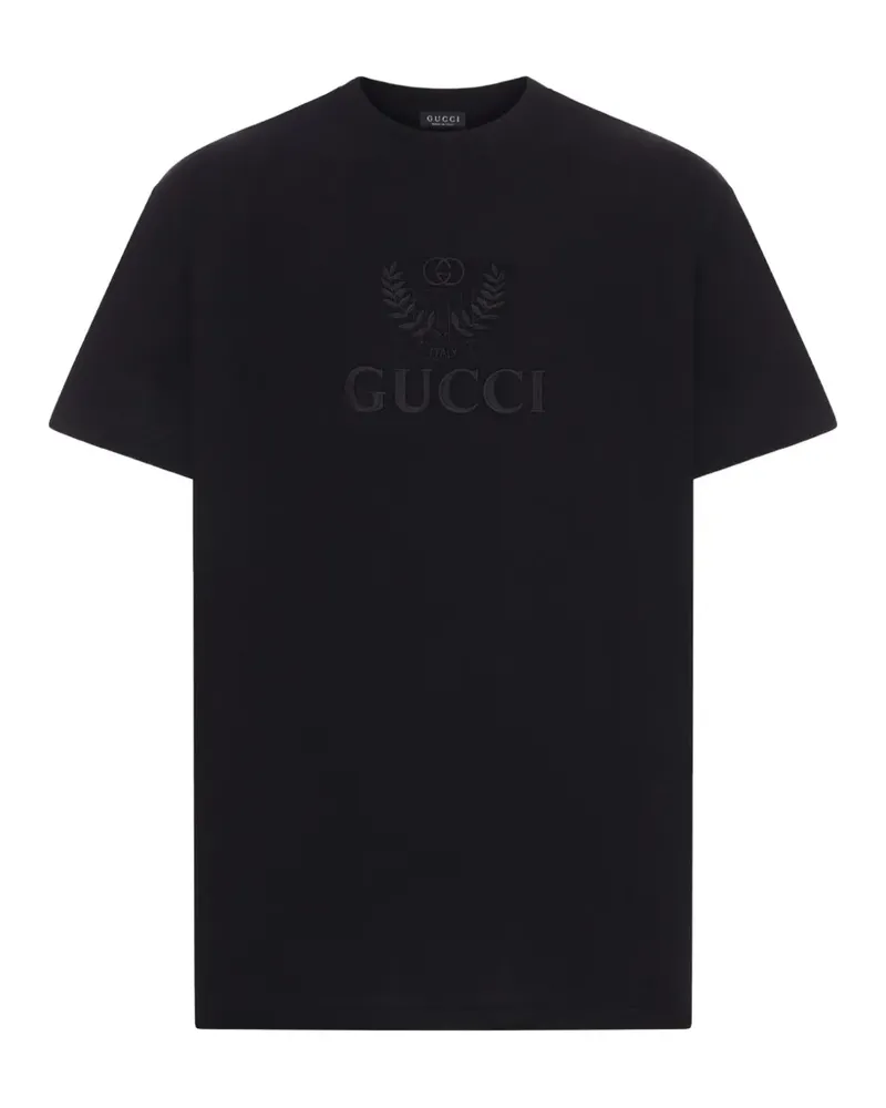 Gucci cotton-jersey T-shirt with embroidery - Schwarz Schwarz