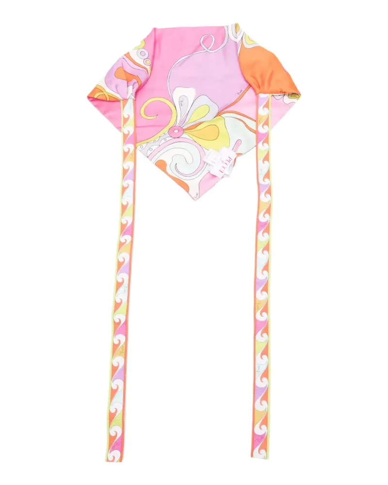 Emilio Pucci Marmo-print silk-twill headscarf - Rosa Rosa