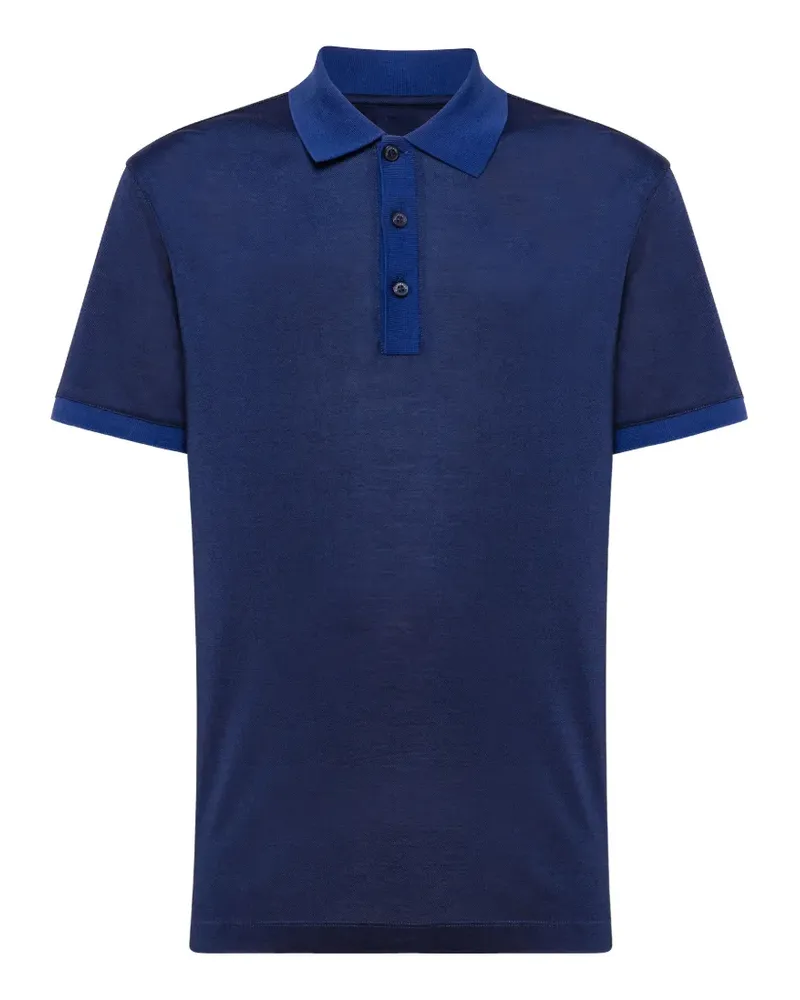 Billionaire Poloshirt mit Knopfleiste - Blau Blau