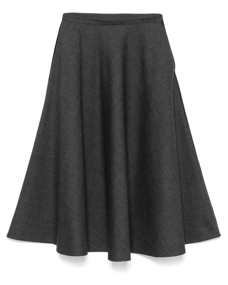 Gucci Ausgestellter Midirock - Grau Grau