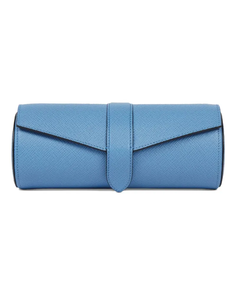 Smythson Panama Schmuckrolle - Blau Blau