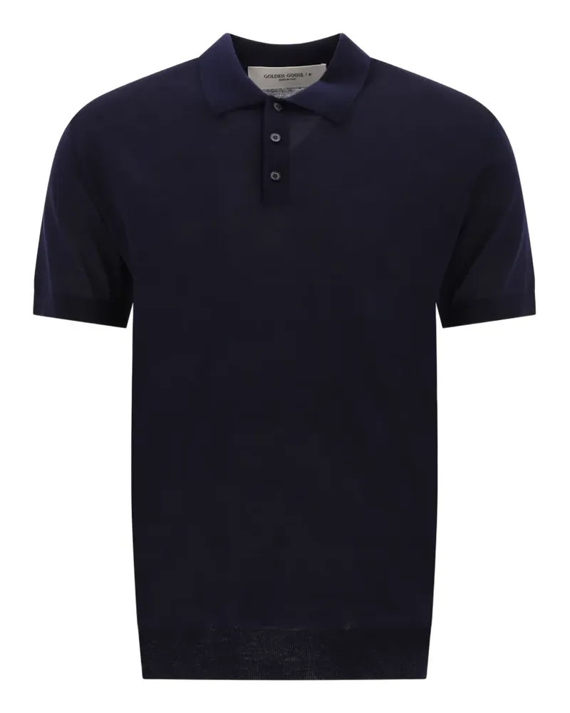 Golden Goose Gestricktes Giotto Poloshirt - Blau Blau