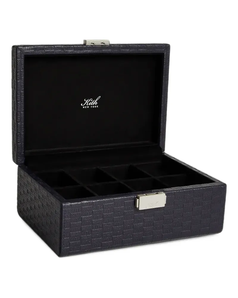 KITH Uhrenbox aus Leder - Blau Blau