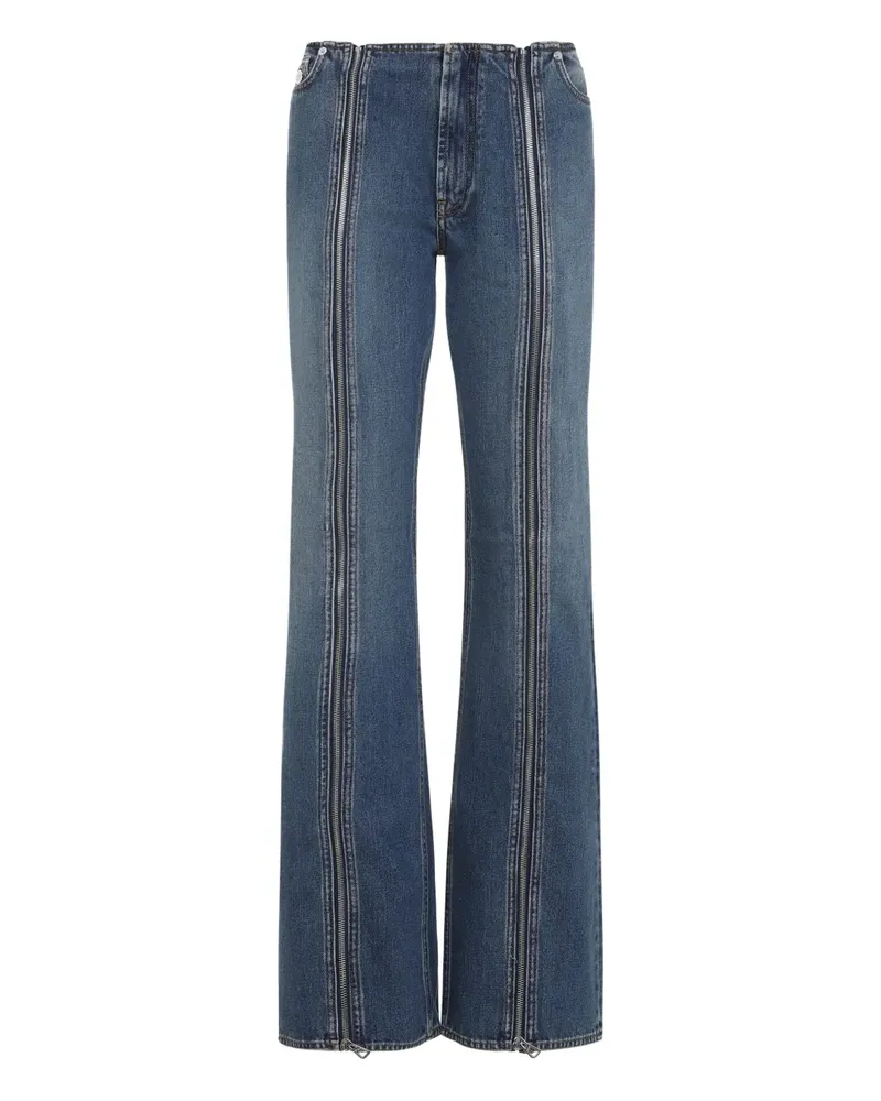 Jean Paul Gaultier Jeans mit Reißverschlussdetail - Blau Blau