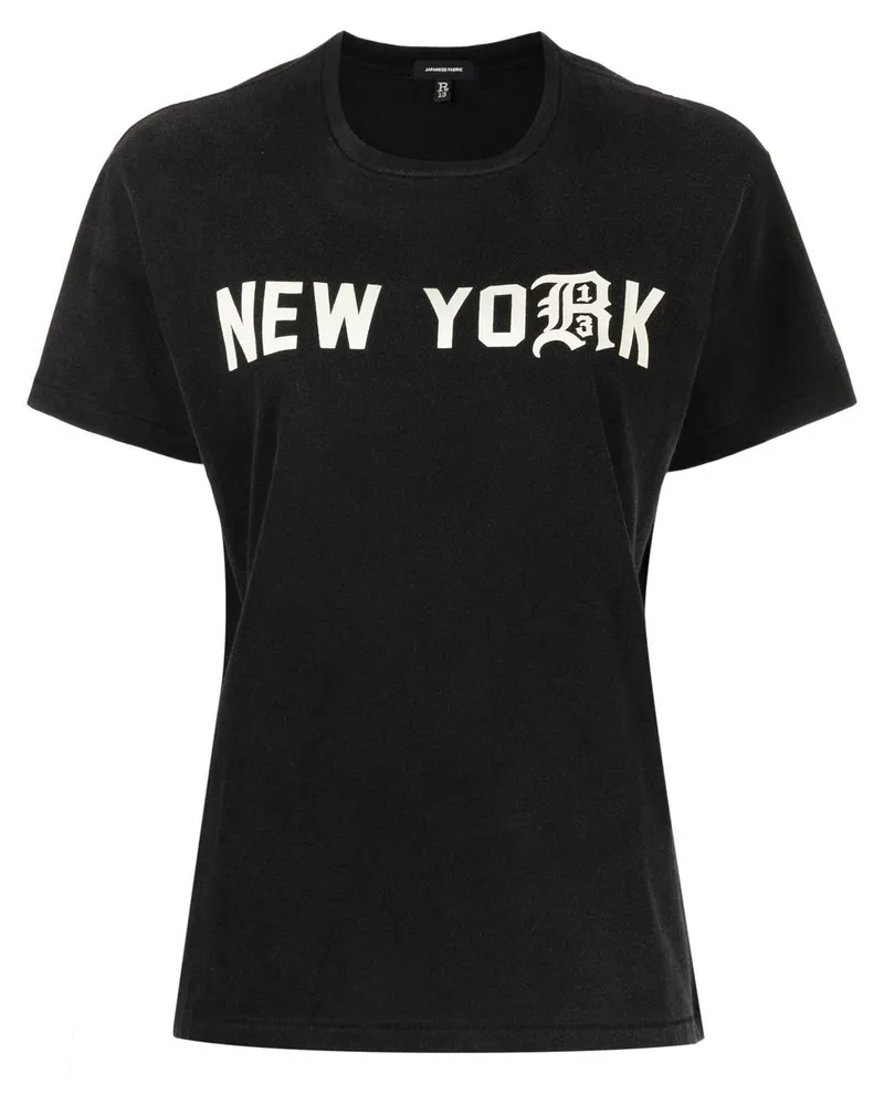 R13 New York T-Shirt Schwarz