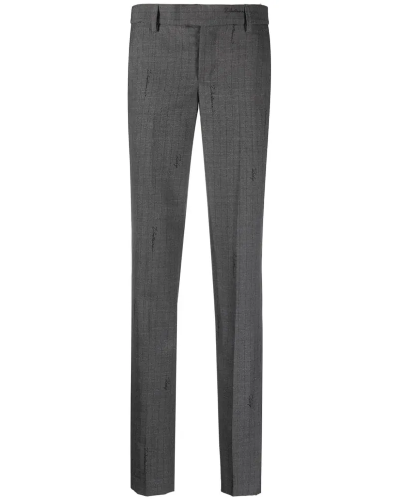 Zadig & Voltaire Gestreifte Prune Slim-Fit-Hose - Grau Grau