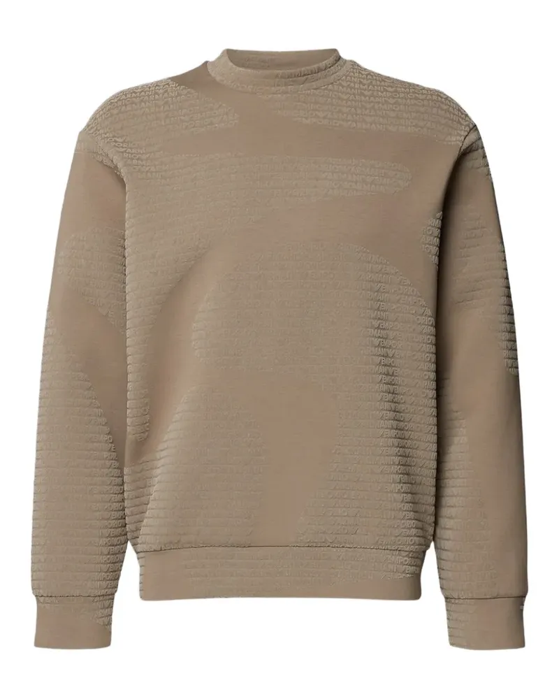 Emporio Armani Sweatshirt mit Logo-Prägung - Braun Braun