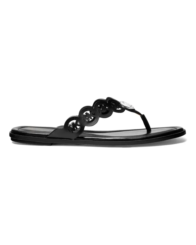 Michael Kors Janie Sandalen mit Logo-Schild - Schwarz Schwarz