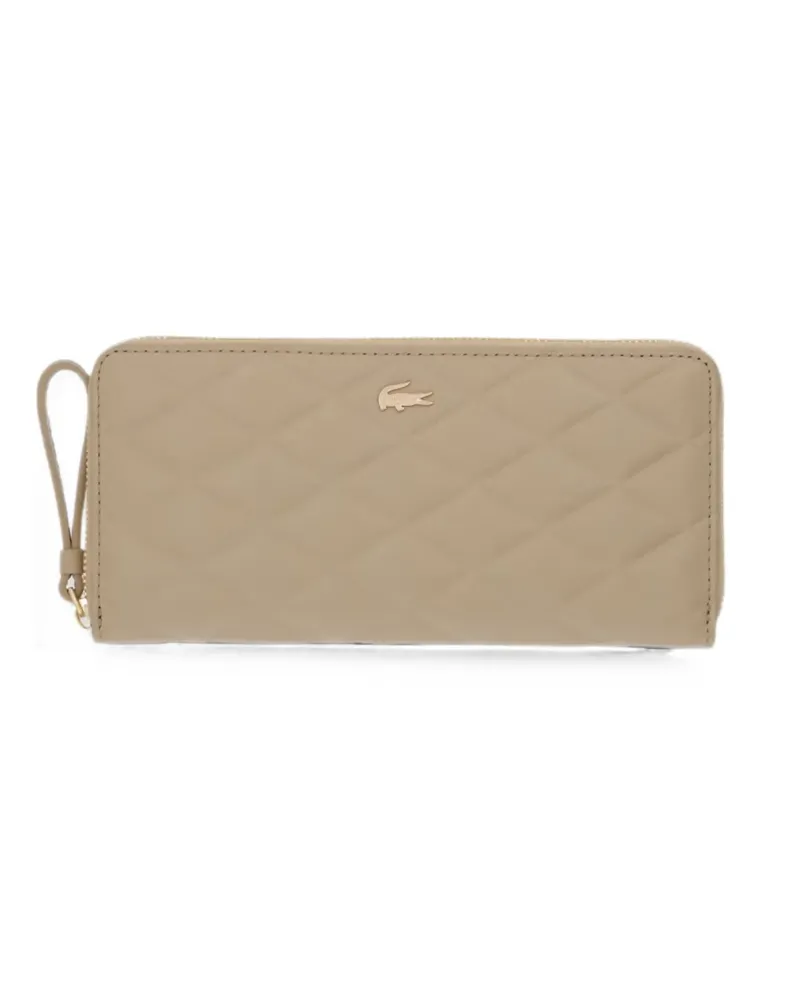 Lacoste quilted zip-around wallet - Nude Nude