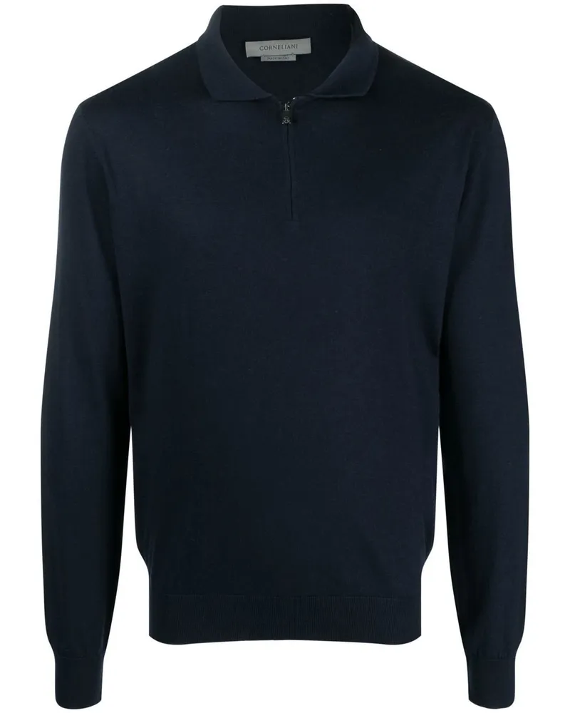 Corneliani Sweatshirt mit Reißverschluss - Blau Blau
