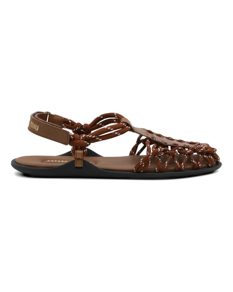Miu Miu woven flat sandals - Braun Braun