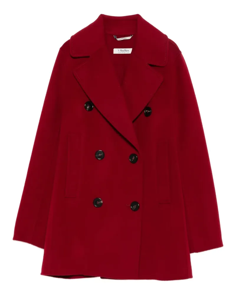Max Mara Doppelreihiger Mantel - Rot Rot