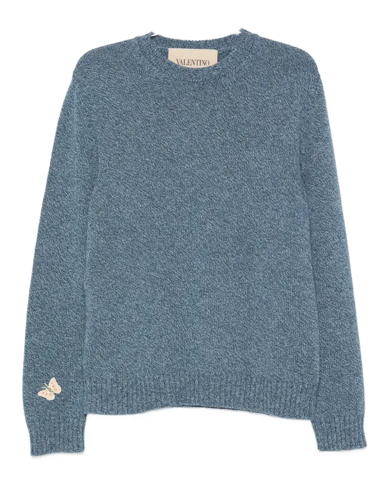 Valentino Garavani Pullover mit Schmetterling-Patch - Blau Blau