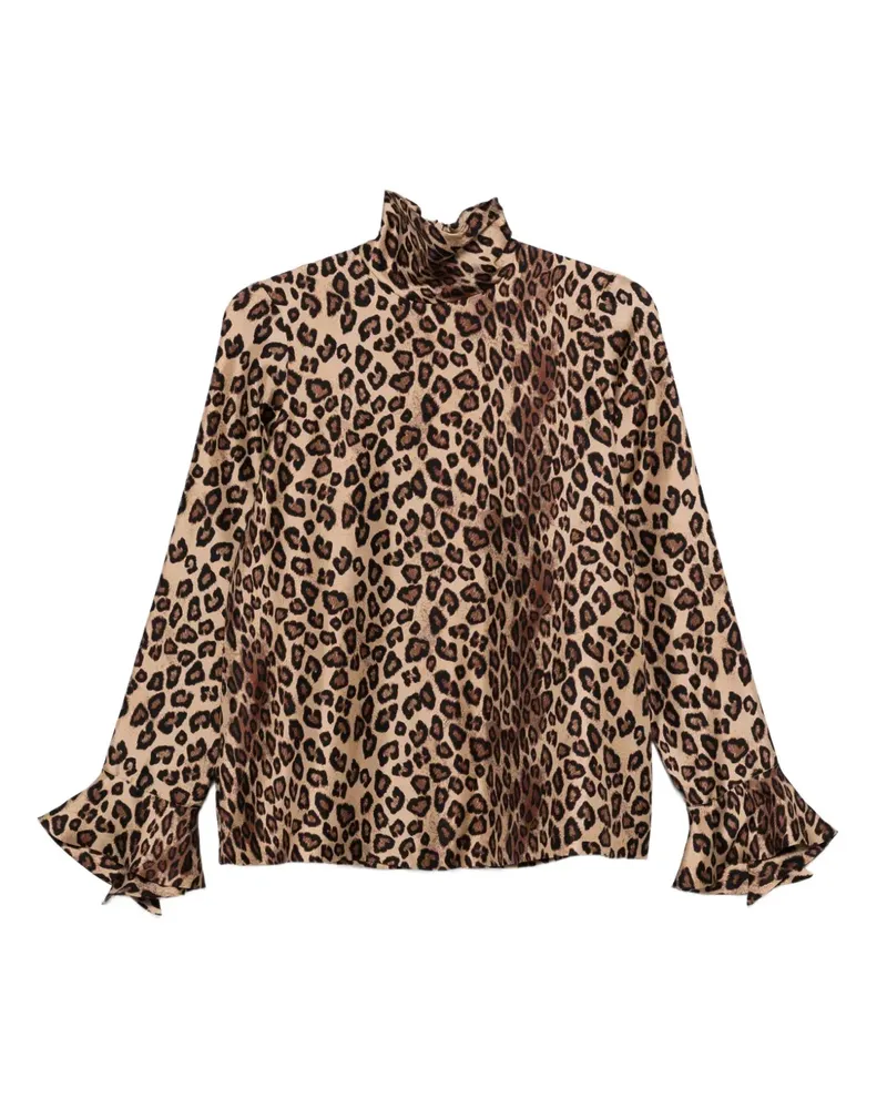 Alberto Biani Top mit Leoparden-Print - Braun Braun