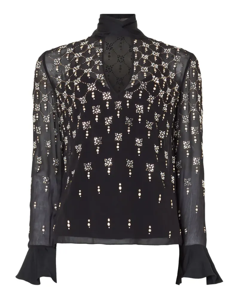 Temperley London Verzierte Bluse - Schwarz Schwarz