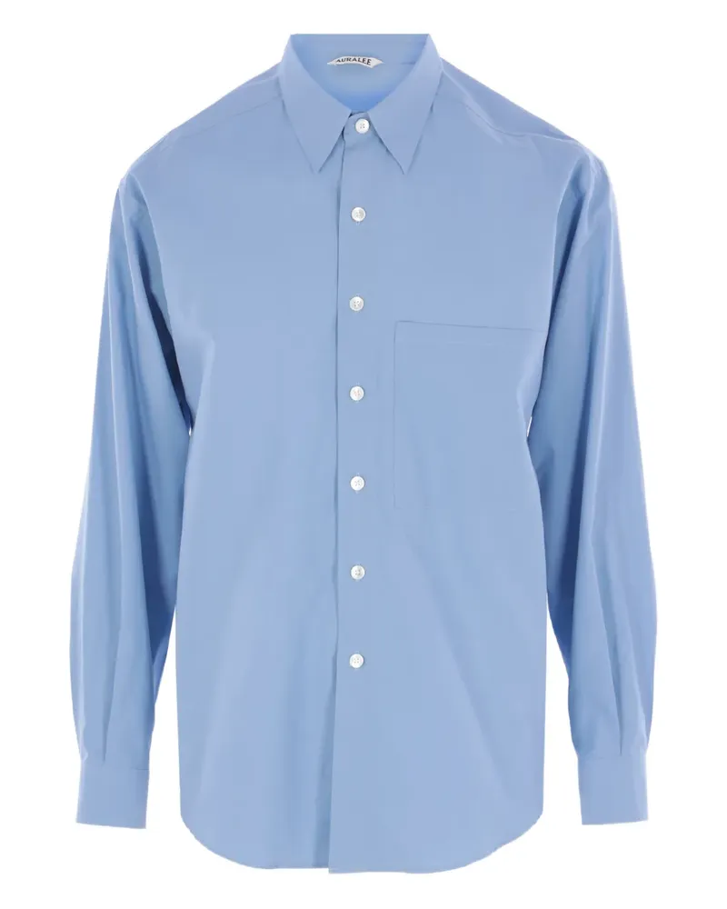 AURALEE pocket button shirt - Blau Blau