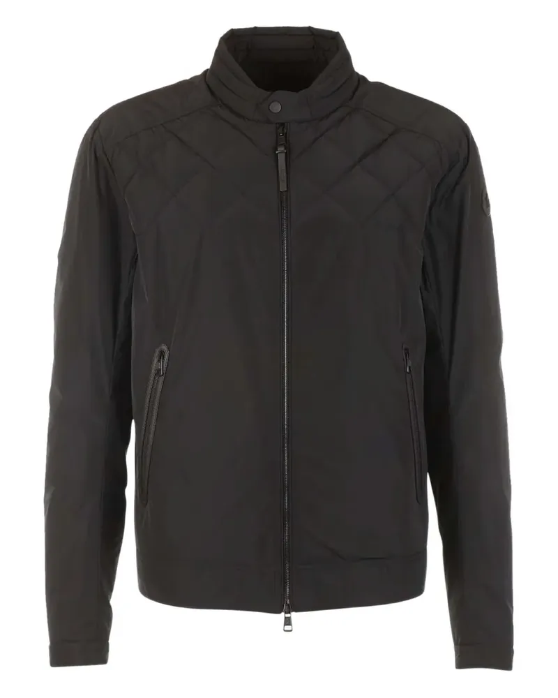 Moncler Gesteppte Jacke mit Rautenmuster - Schwarz Schwarz
