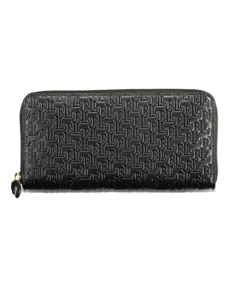 Ralph Lauren monogram-embossed wallet - Schwarz Schwarz
