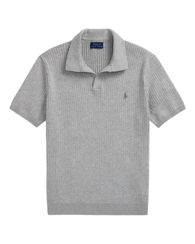 Ralph Lauren Geripptes Poloshirt - Grau Grau