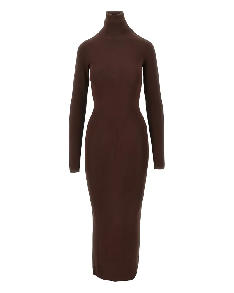 Entire Studios roll-neck midi dress - Braun Braun