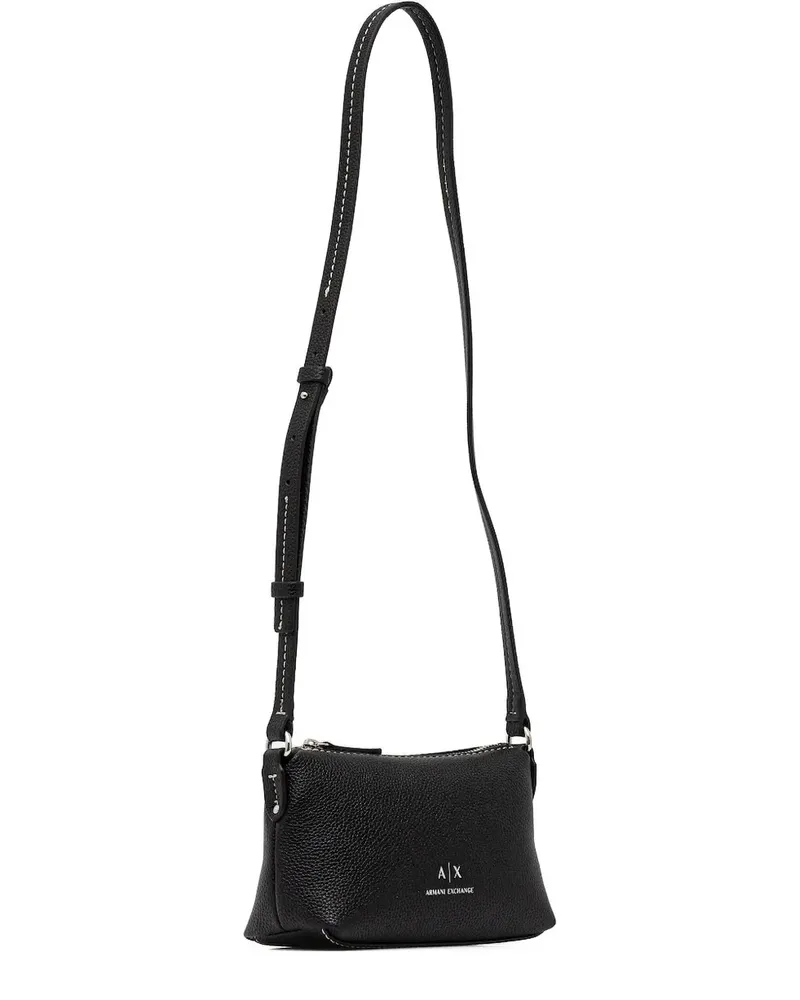 Armani Exchange Strukturierte Mini-Tasche mit Reißverschluss - Schwarz Schwarz