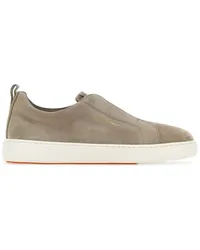 Santoni Slip-On-Sneakers aus Wildleder Braun