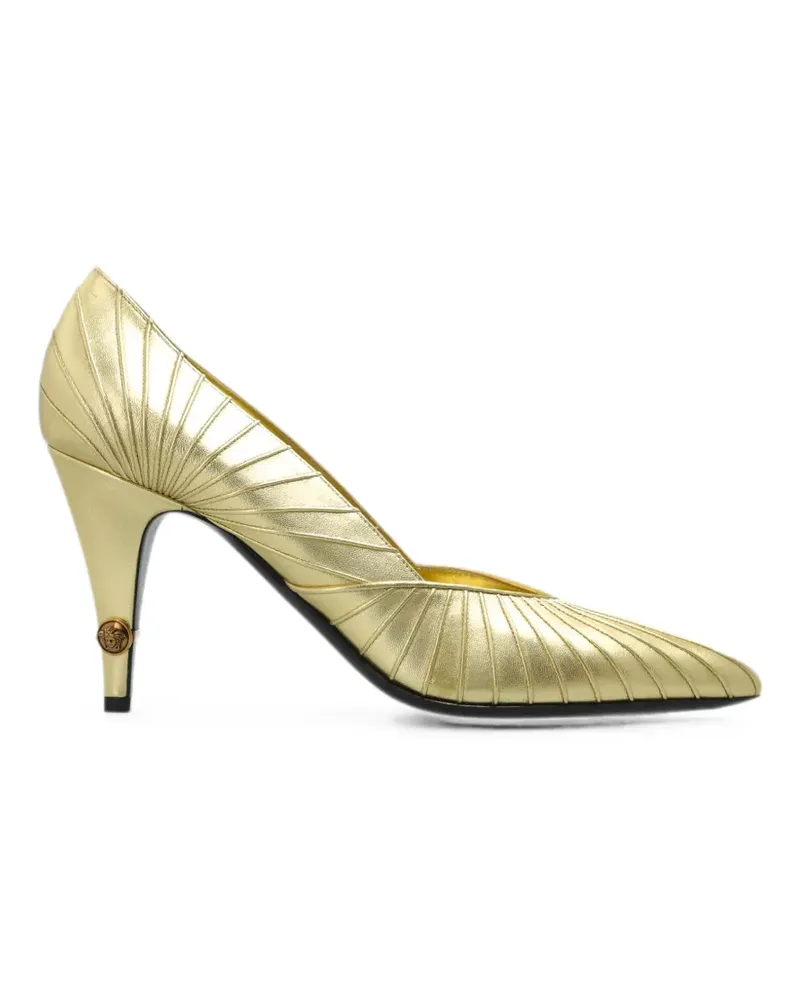 Versace Gianni pleated pumps - Gold Gold