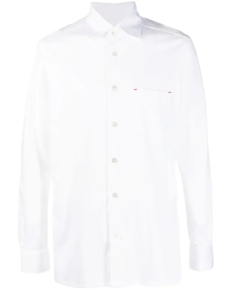 Kiton Langärmeliges Hemd - Weiß Weiß