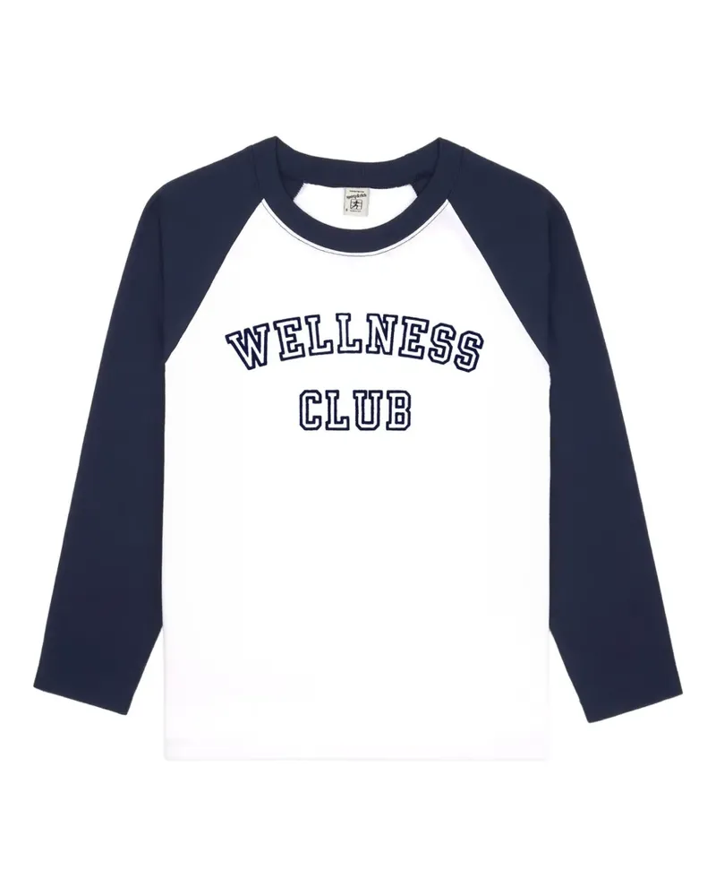 SPORTY & RICH Wellness Club Oberteil mit Dreiviertelärmeln - Blau Blau