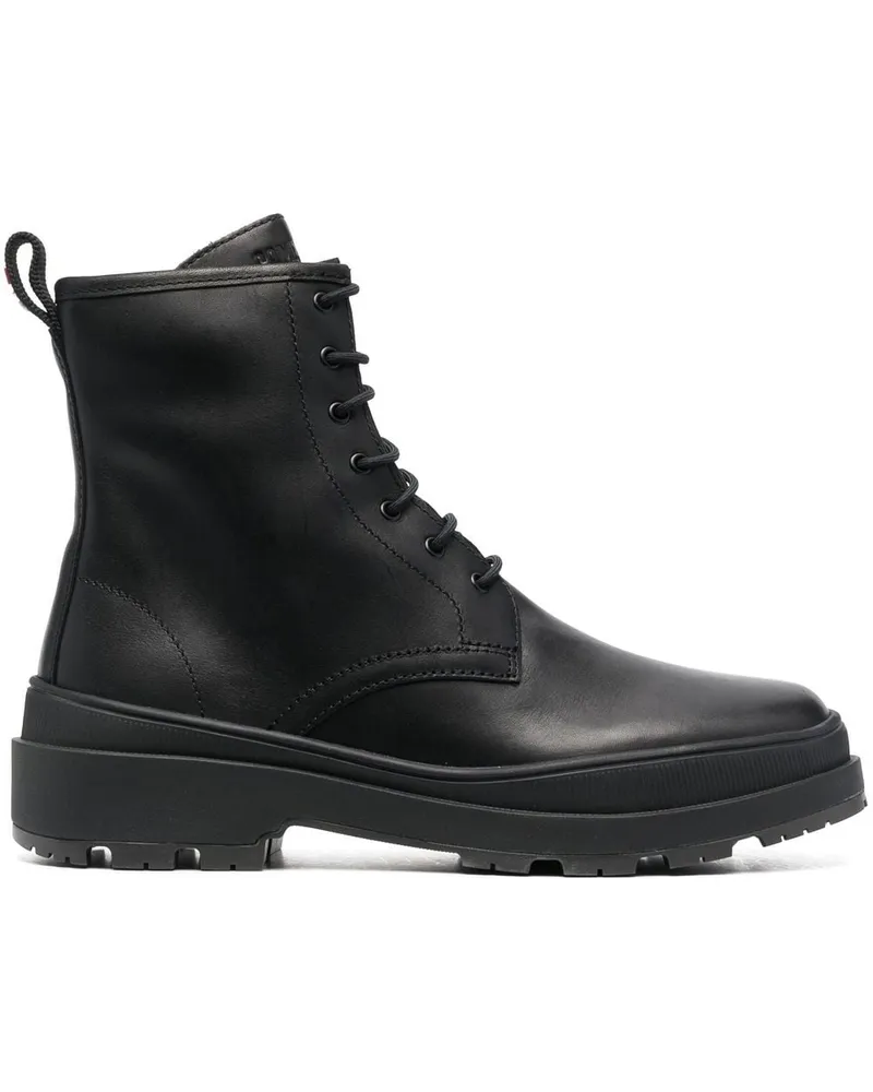 Camper Stiefel mit Schnürung - Schwarz Schwarz