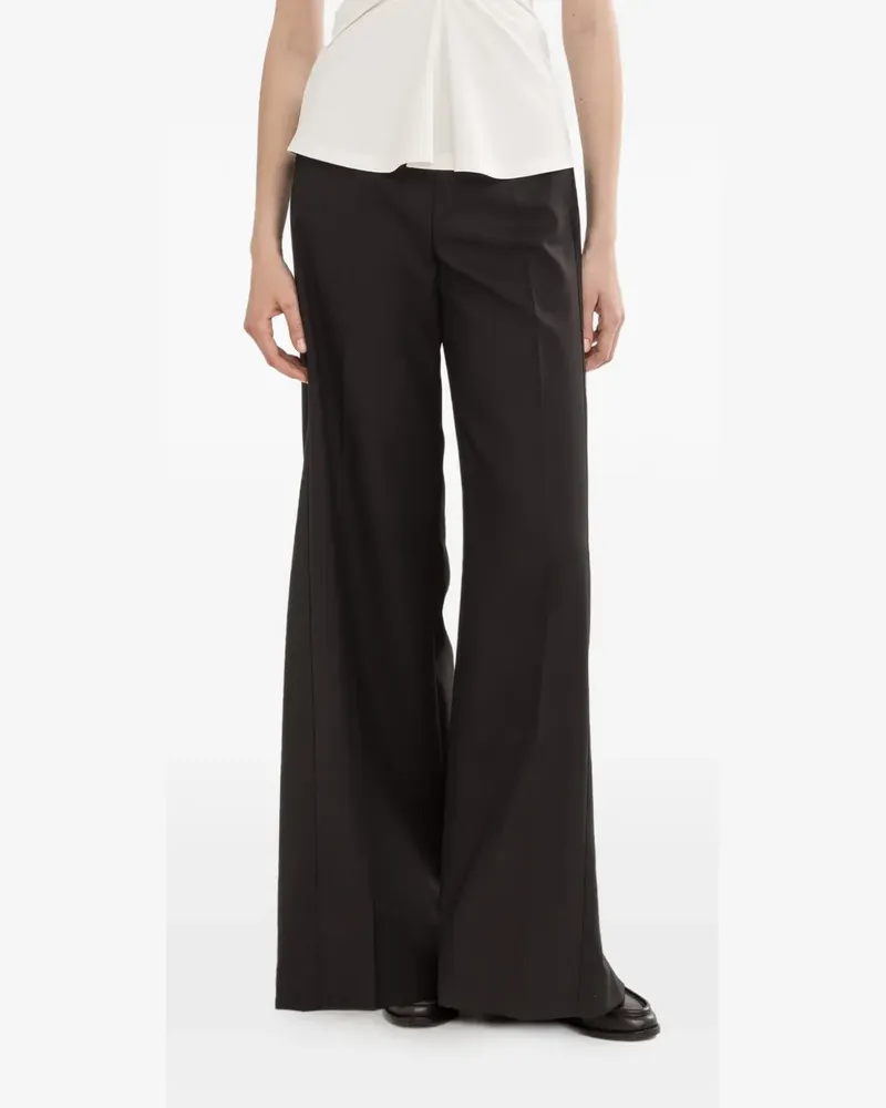 NISSA Leinenhose mit weitem Bein - Schwarz Schwarz