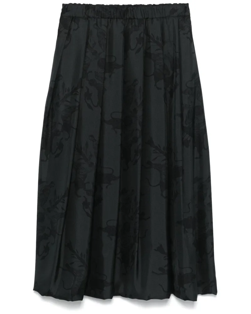 Fabiana Filippi Midirock mit grafischem Print - Schwarz Schwarz
