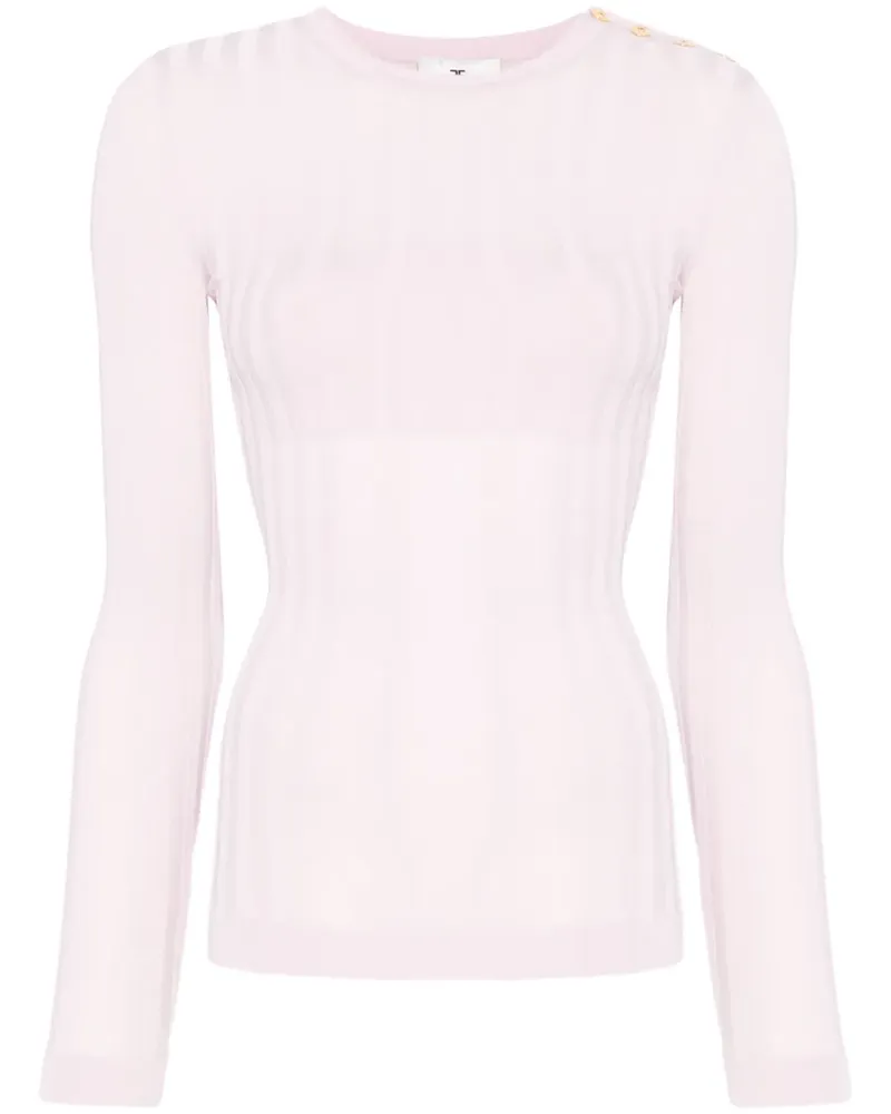 Elisabetta Franchi Pullover mit Sheer-Detail - Rosa Rosa