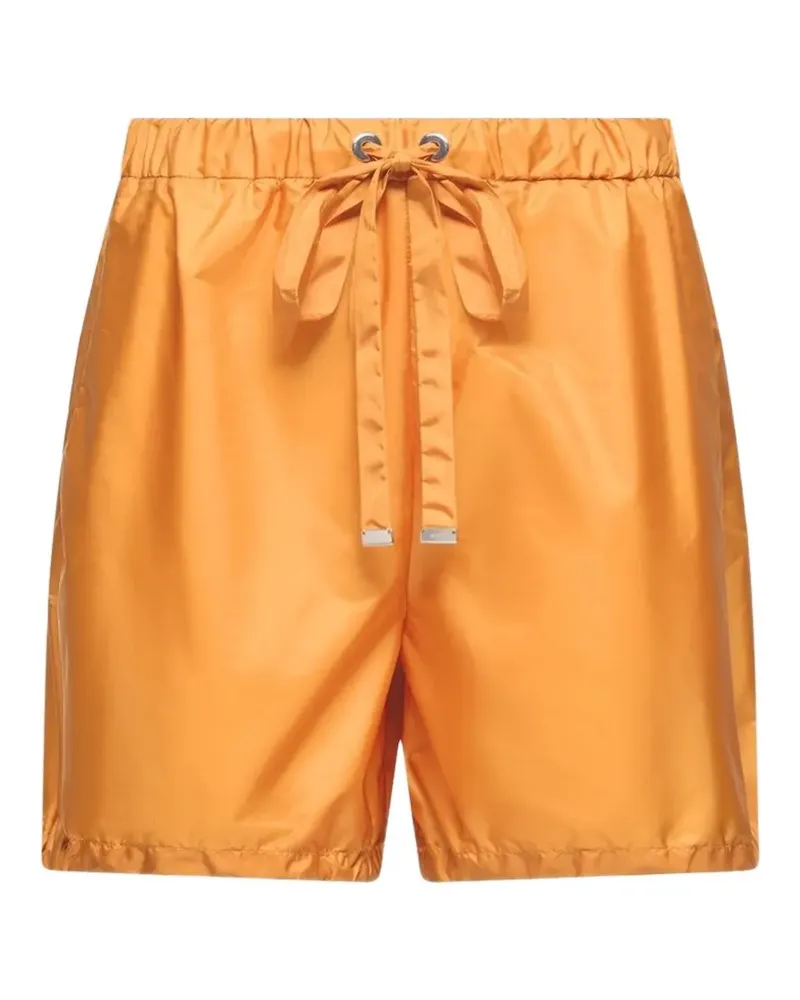 Moncler logo-patch drawstring-waist shorts - Orange Orange