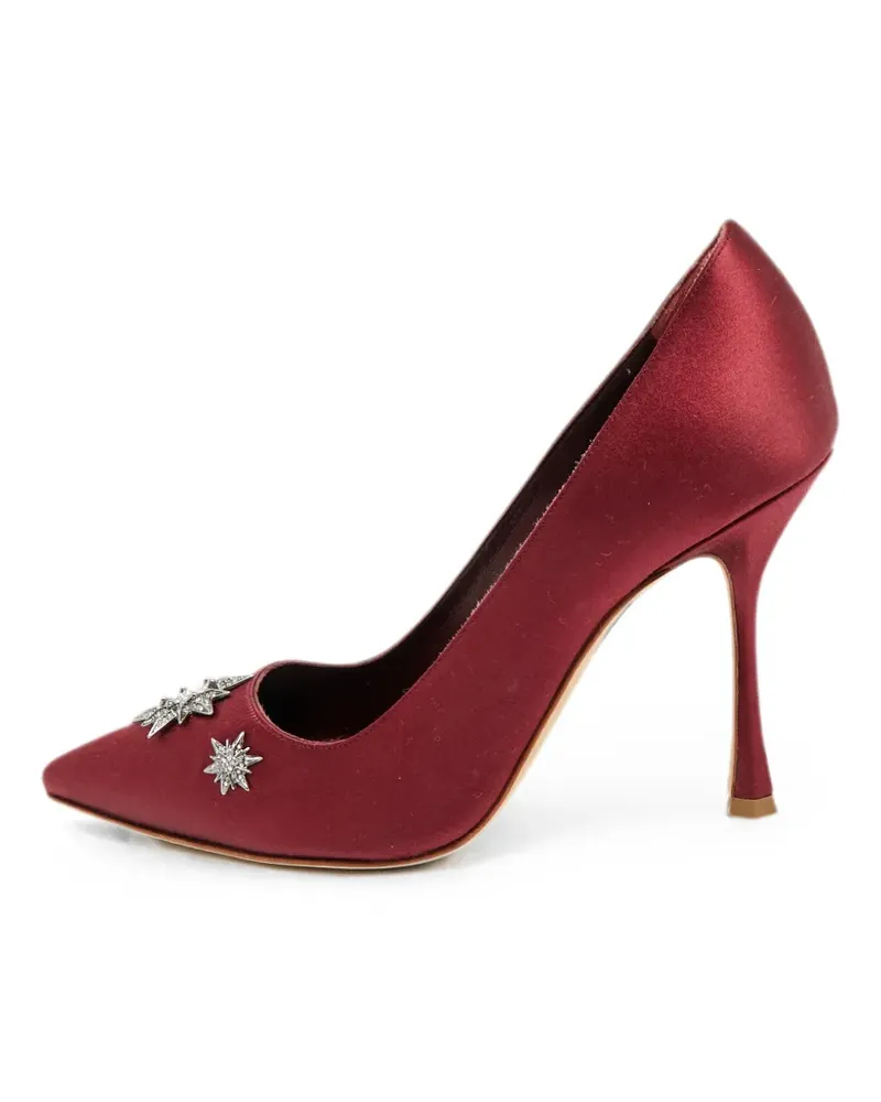 Manolo Blahnik star-embellished pointed-toe pumps - Rot Rot