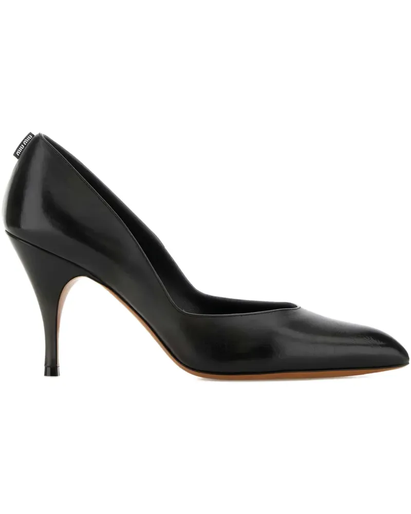 Miu Miu 80mm leather heel pumps - Schwarz Schwarz