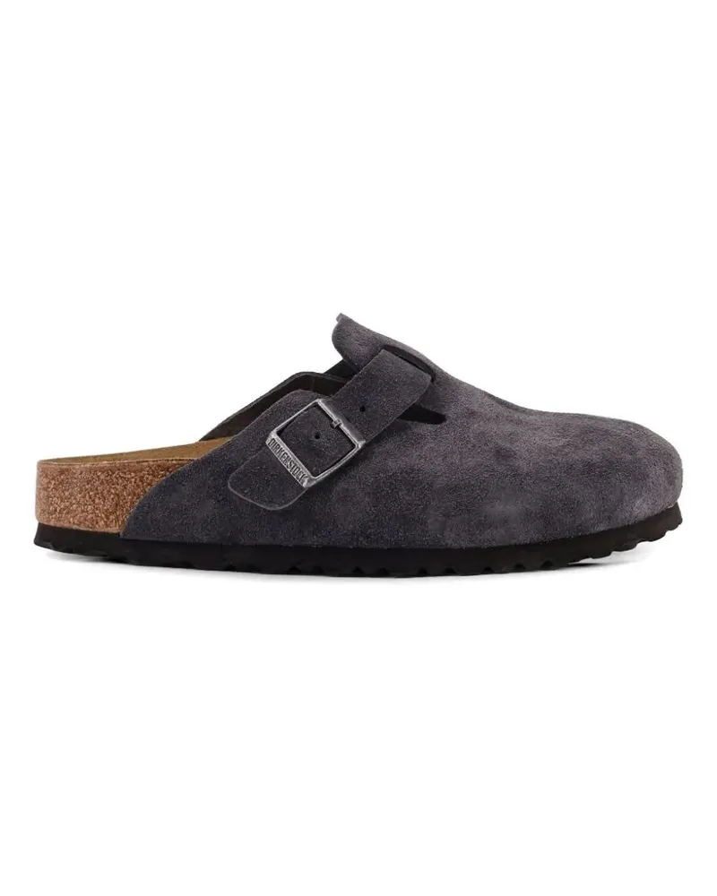 Birkenstock Boston Mules mit Schnalle - Grau Grau