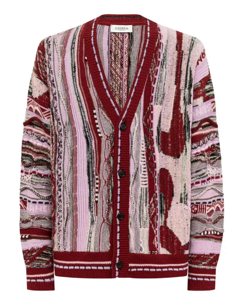 Laneus Cardigan mit Jacquardmuster - Rot Rot