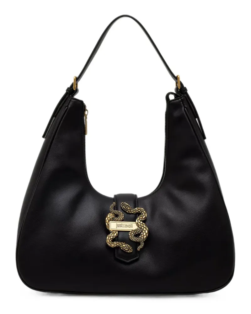 Just Cavalli snake-plaque tote bag - Schwarz Schwarz