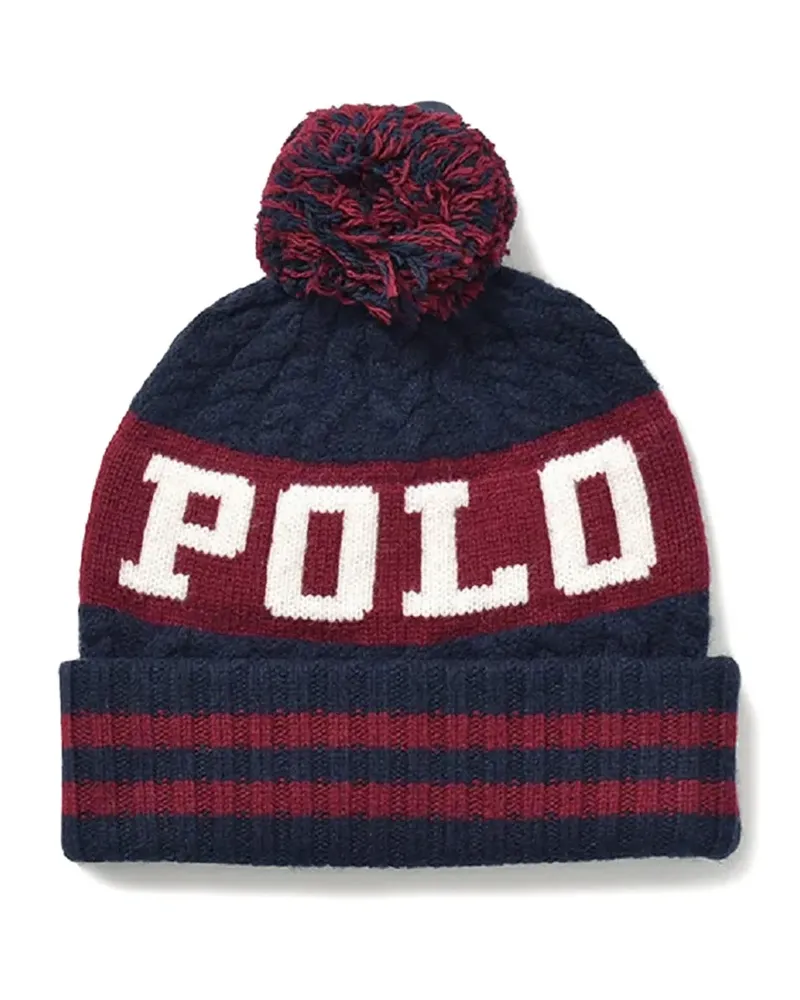 Ralph Lauren cable-knit pom-pom beanie hat - Blau Blau
