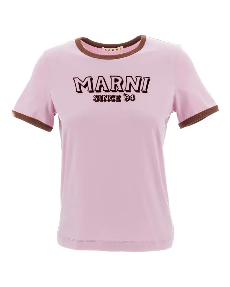 Marni T-Shirt mit rundem Ausschnitt - Rosa Rosa