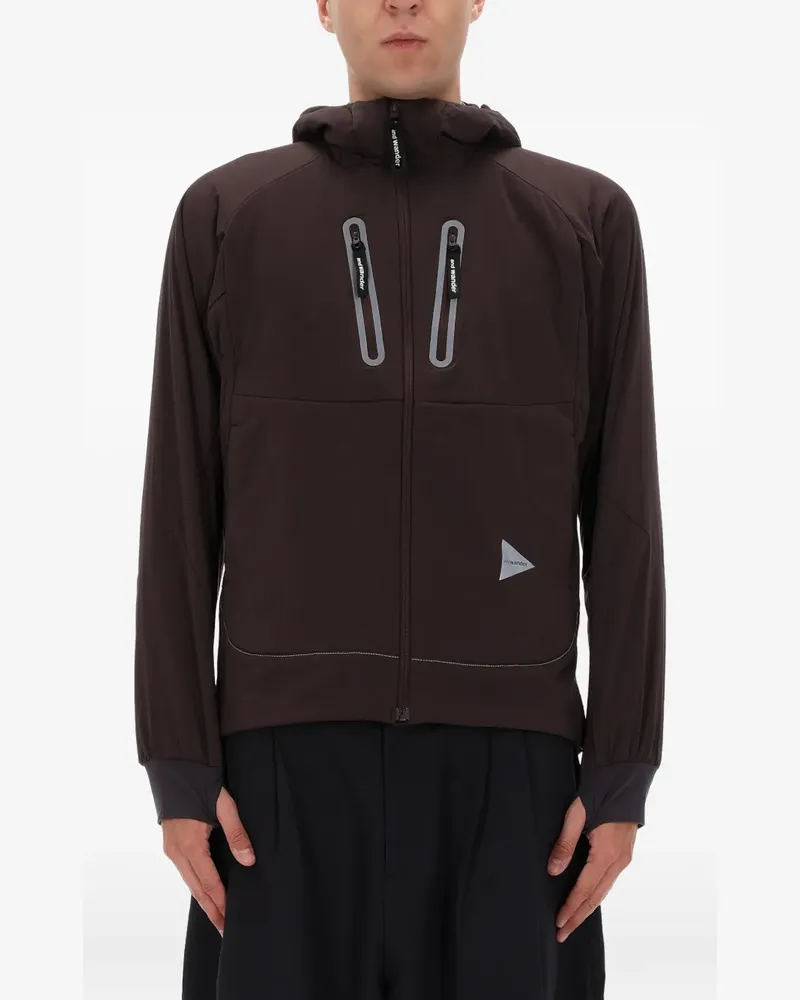 and wander Alpha Air Kapuzenjacke - Rot Rot