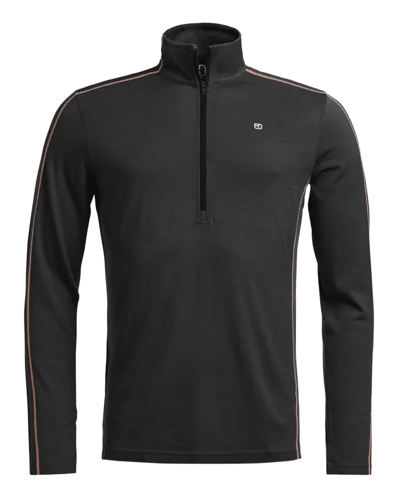 Ortovox 185 Rock'n'Woll Pullover mit kurzem Reißverschluss - Schwarz Schwarz