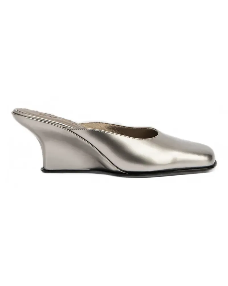 by FAR Caroo sculpted-wedge mules - Silber Silber