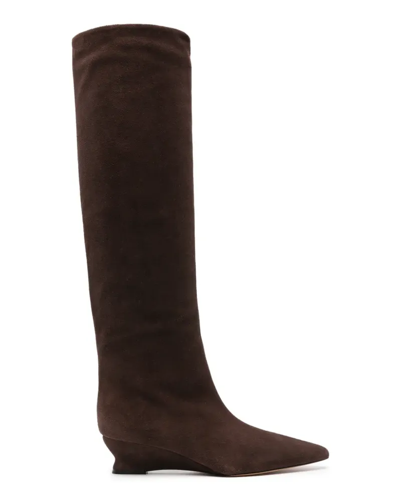 Le Monde Béryl Camille Stiefel aus Wildleder - Braun Braun