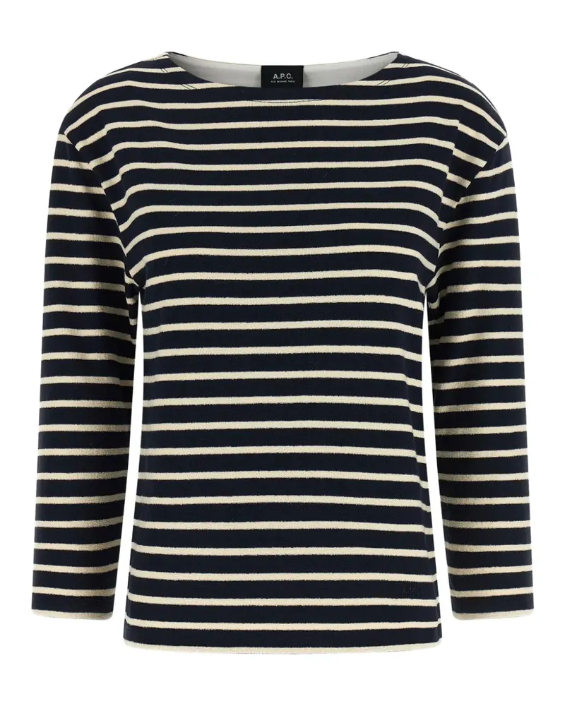 A.P.C. striped round-neck knitwear - Blau Blau