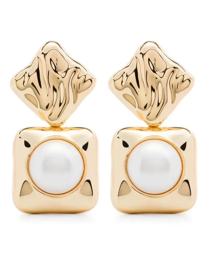 Self-Portrait Gestufte Ohrringe mit Perlen - Gold Gold