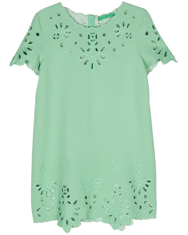 Ermanno Scervino Minikleid mit Lochstickerei - Grün Grün